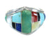 Multicolor Inlay Genuine Sterling Silver Southwest Ring Size 5 AX87786
